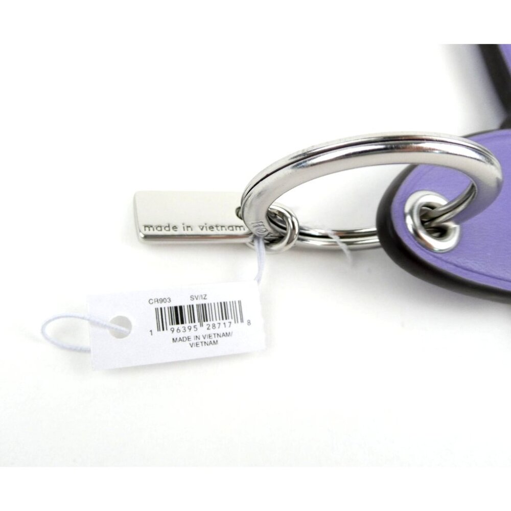 Coach Light Violet Butterfly Leather Bag Charm NWT CR903 - Picture 4 of 4